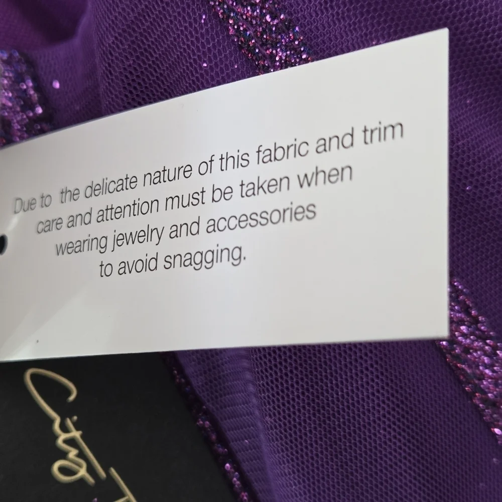 Elegant A-line Purple Glitter Dress